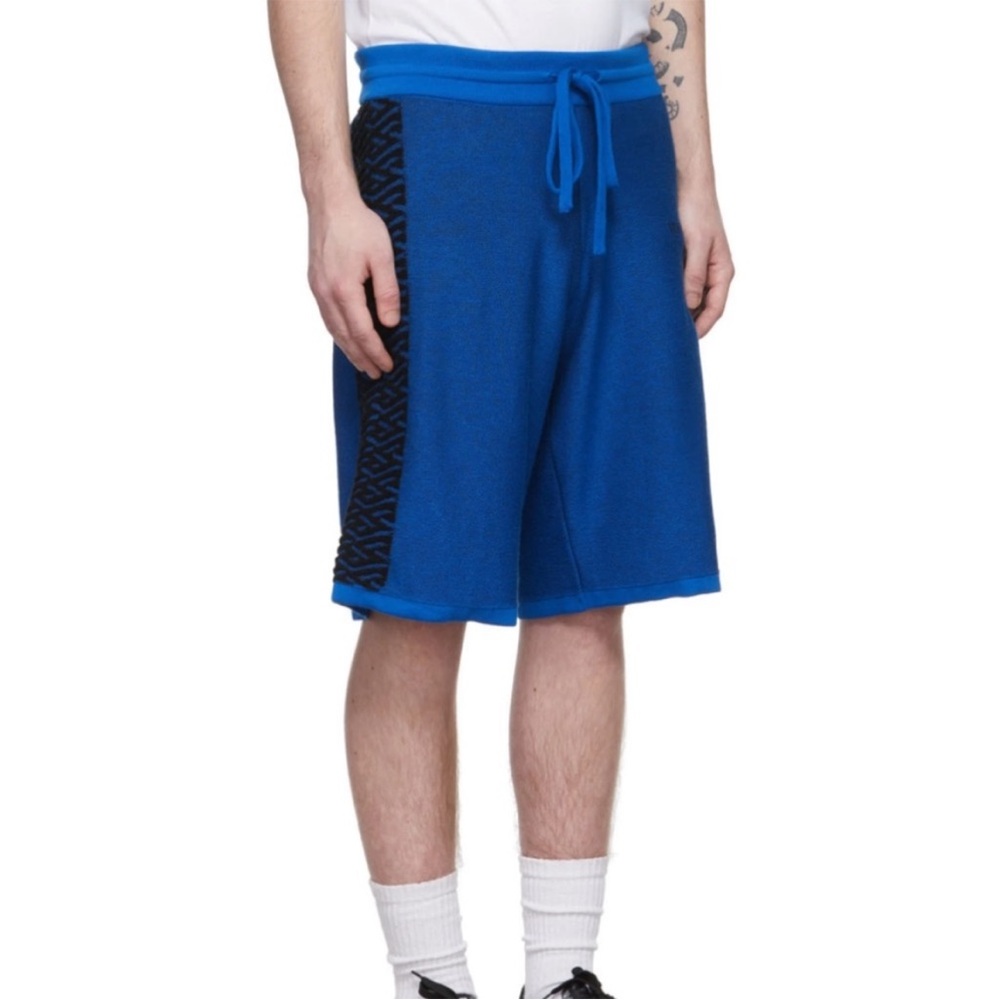 Authentic VERSACE Blue Greca Shorts - Picture 7 of 13